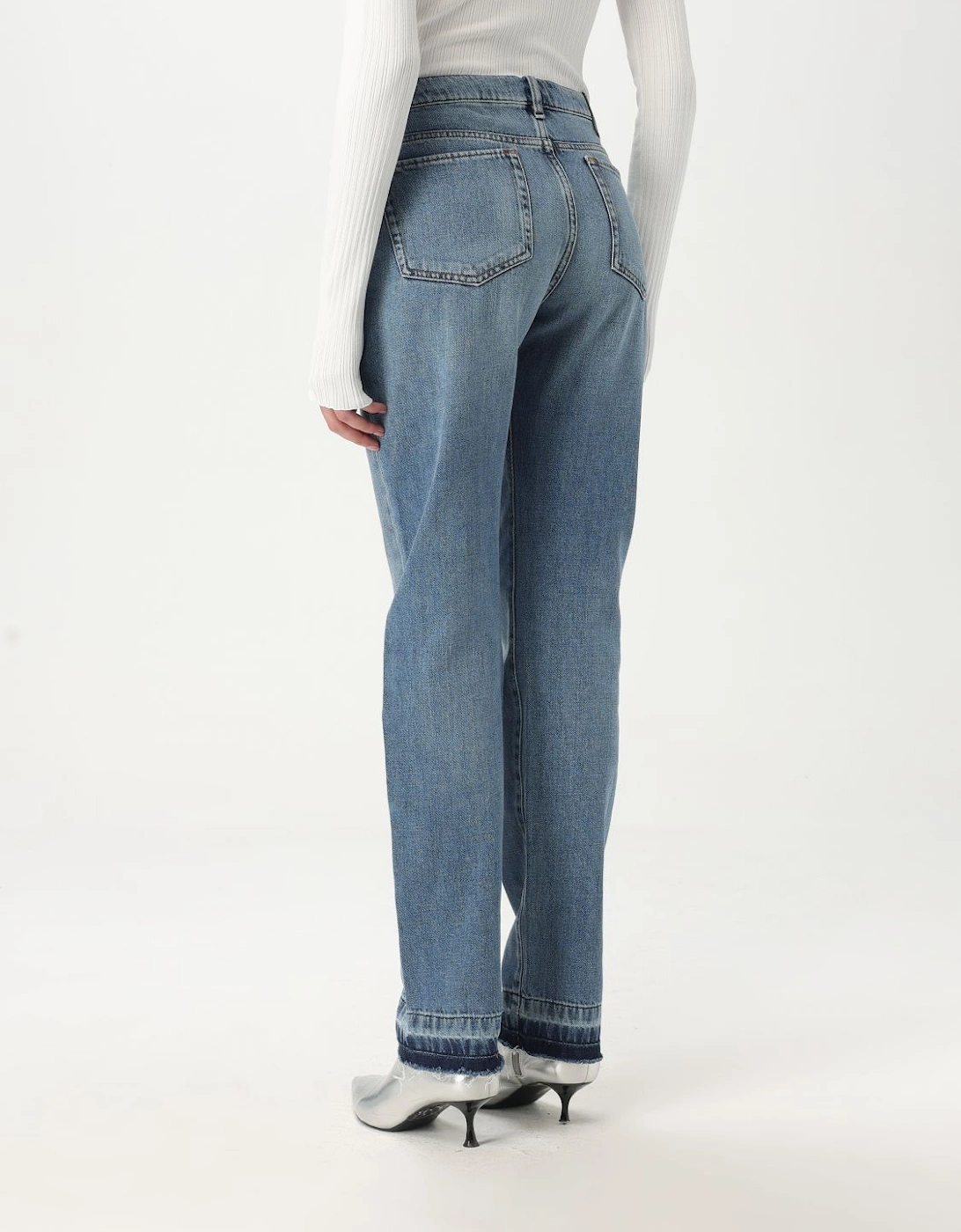 Relaxed Fit Cuffed Jeans