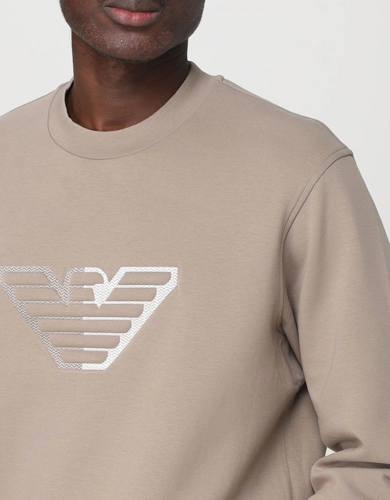 Crew Neck Sweatshirt Embroidered Logo