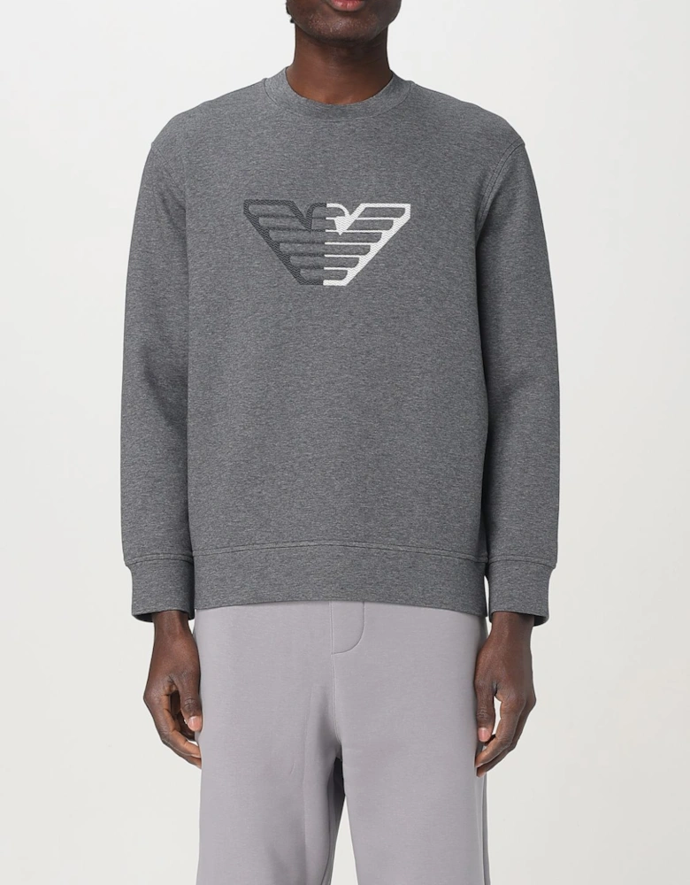 Crew Neck Sweatshirt Embroidered Logo