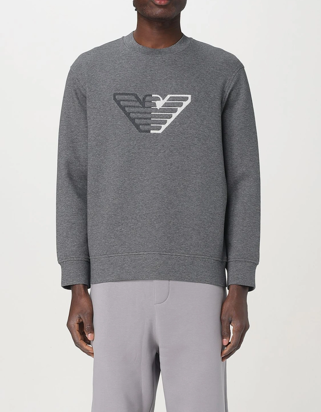Crew Neck Sweatshirt Embroidered Logo