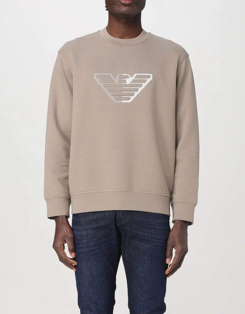Crew Neck Sweatshirt Embroidered Logo