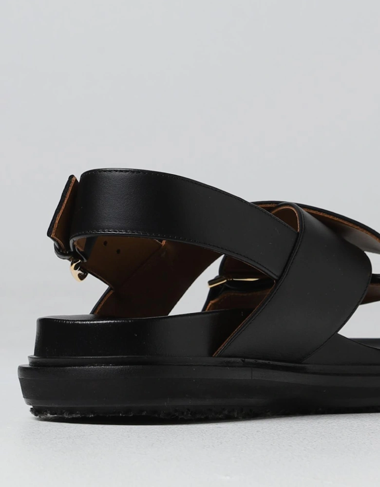 Leather CrossStrap Platform Sandals