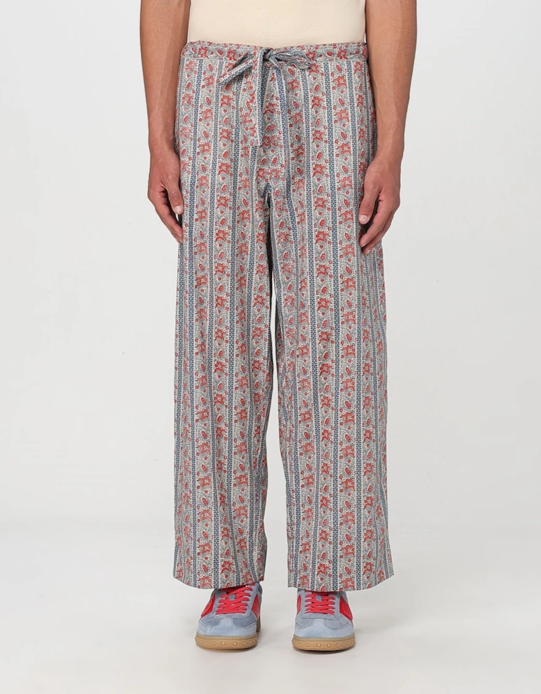 Multicolor Patterned Tailored Pants