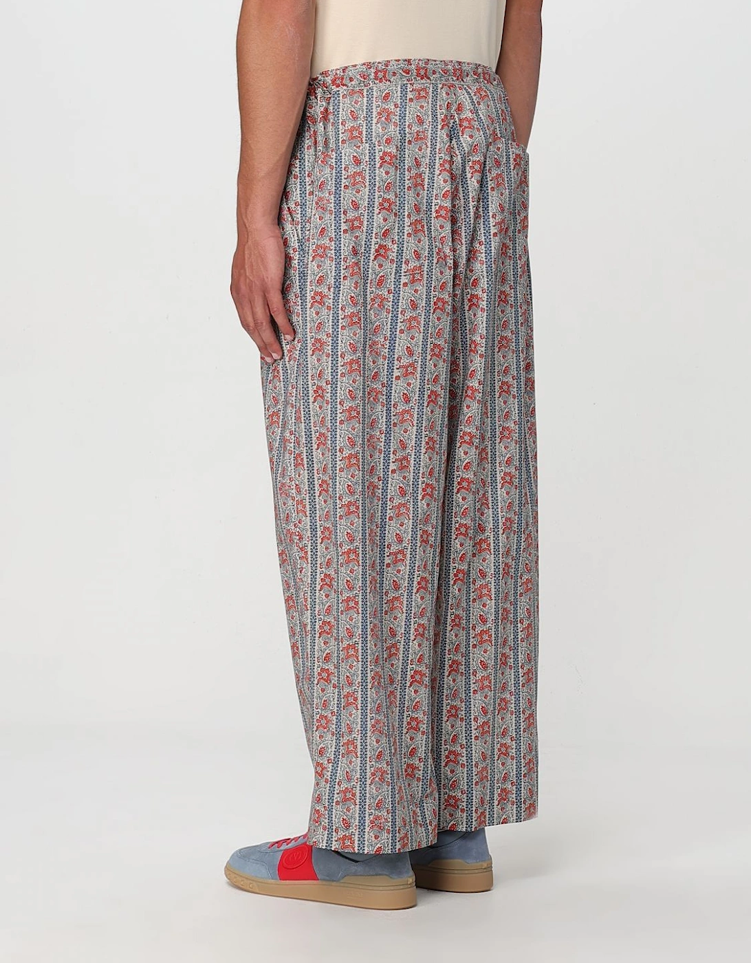 Multicolor Patterned Tailored Pants