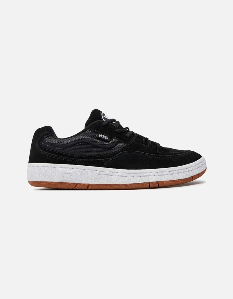 LeatherRoundToeRubberSoleSneakers