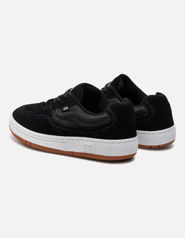 LeatherRoundToeRubberSoleSneakers