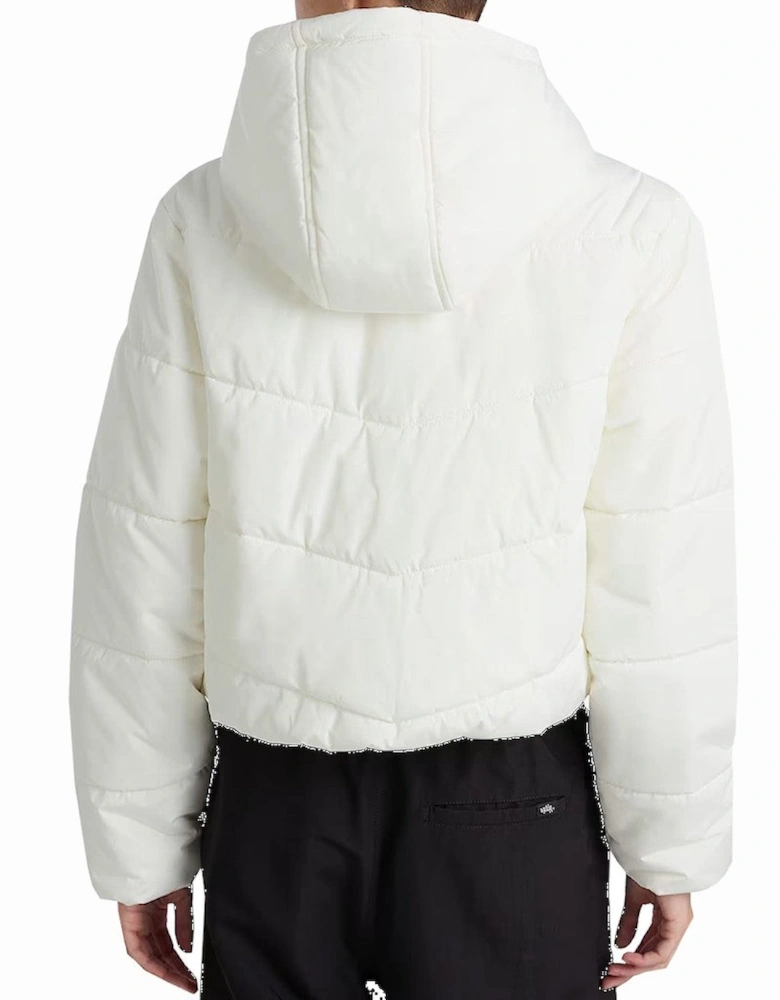 Polyester Bomber Jacket with Visible Logo and Zip Fastening