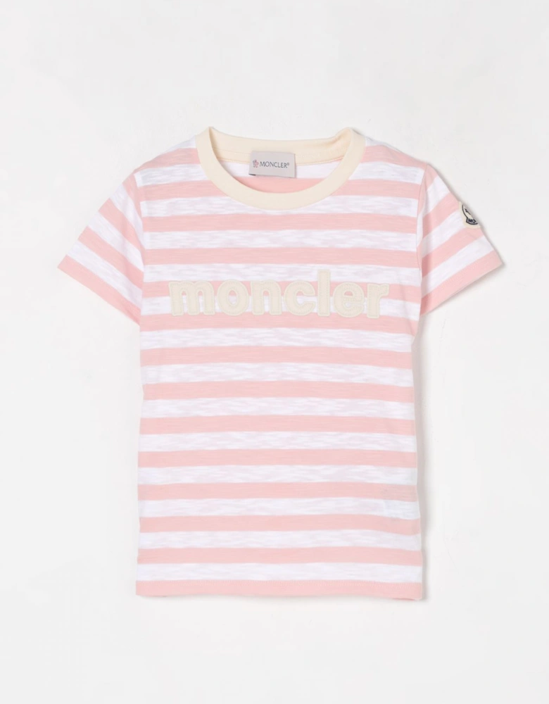 Striped TShirt Embroidered Logo