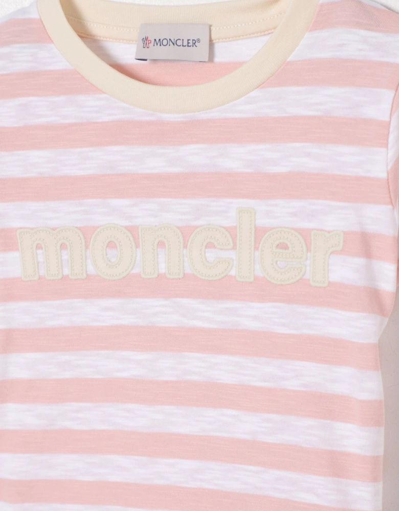 Striped TShirt Embroidered Logo