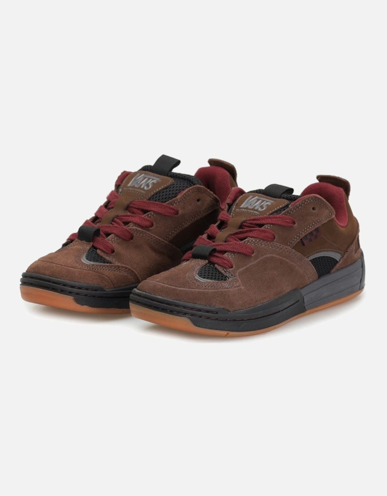 Leather Sneakers with Rubber Sole and Round Toe