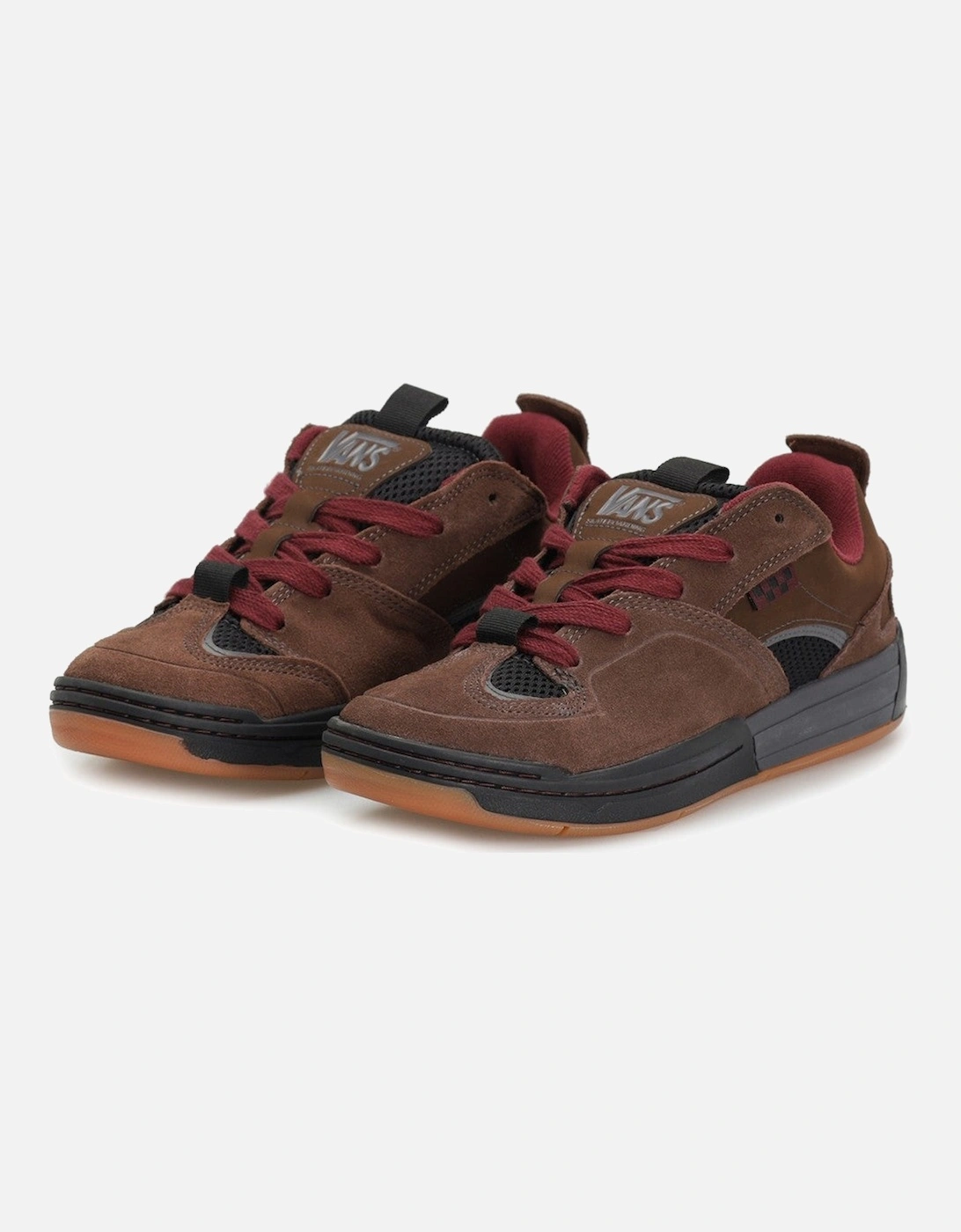Leather Sneakers with Rubber Sole and Round Toe