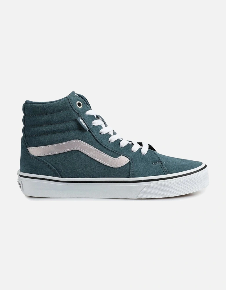 Leather Sneakers with Rubber Sole and Round Toe