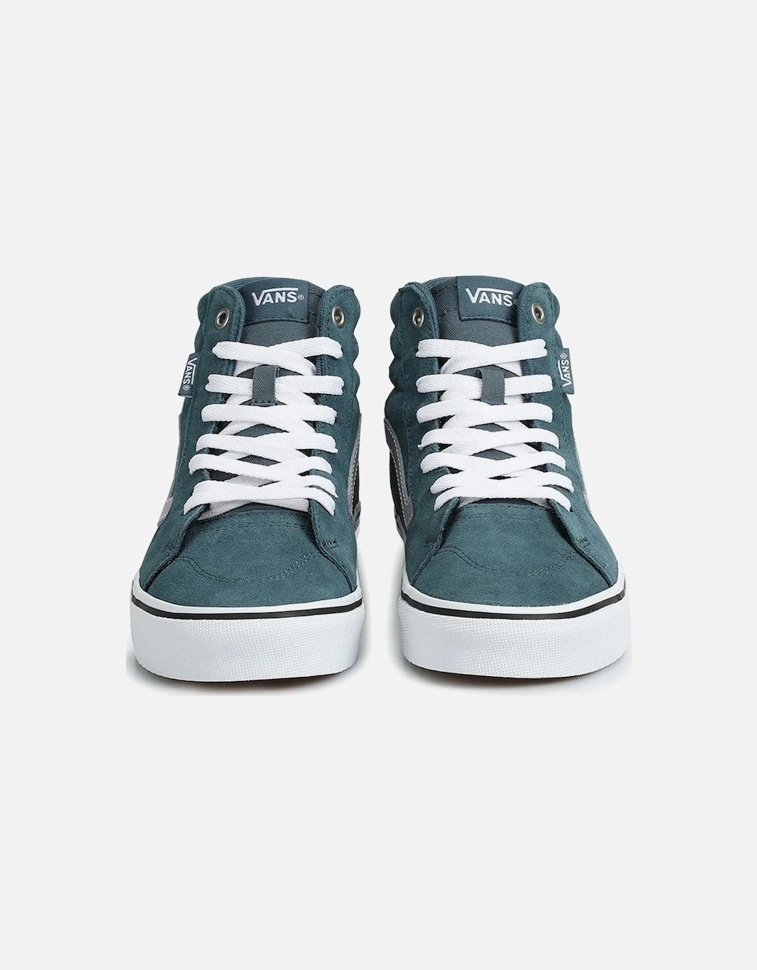 Leather Sneakers with Rubber Sole and Round Toe