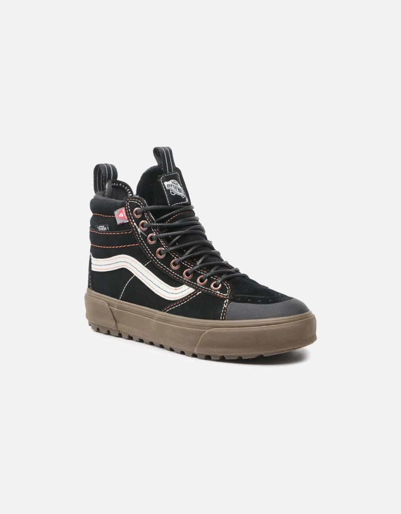 LeatherAnkleBootswithMetalEyeletsandRubberSole
