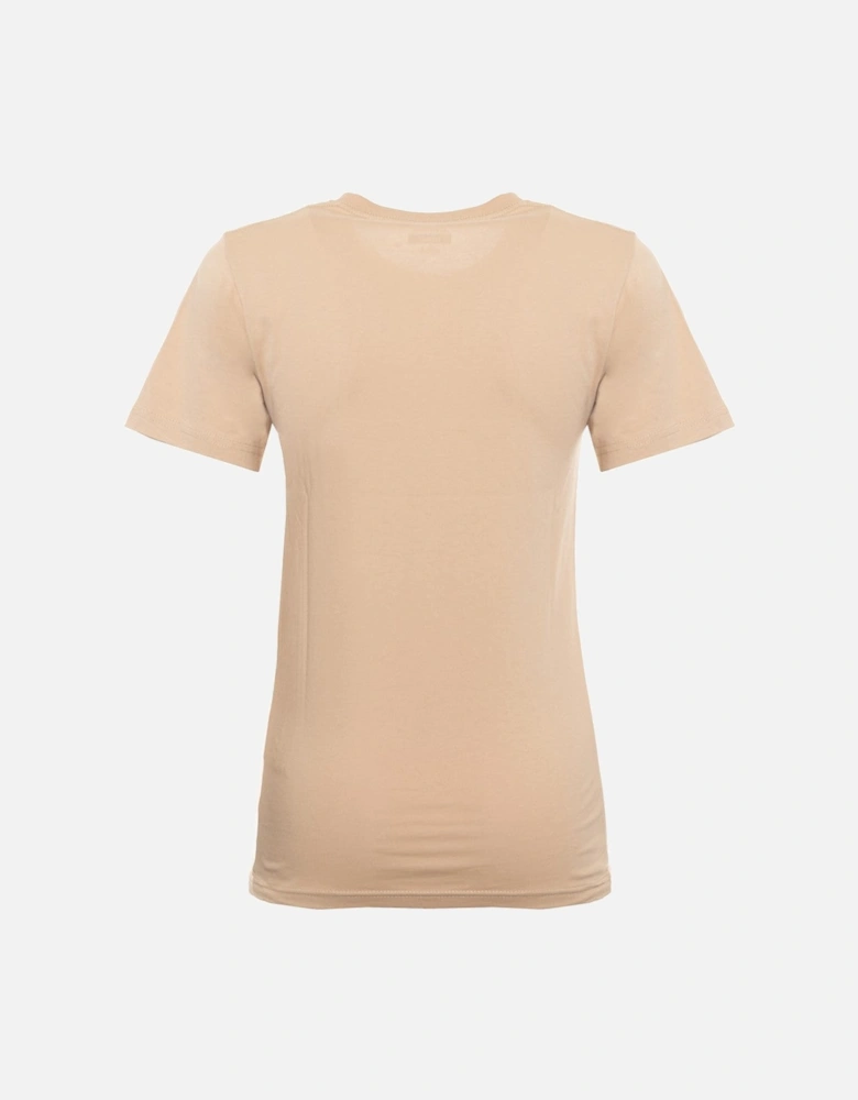 Cotton T-Shirt with Visible Logo and Short Sleeves