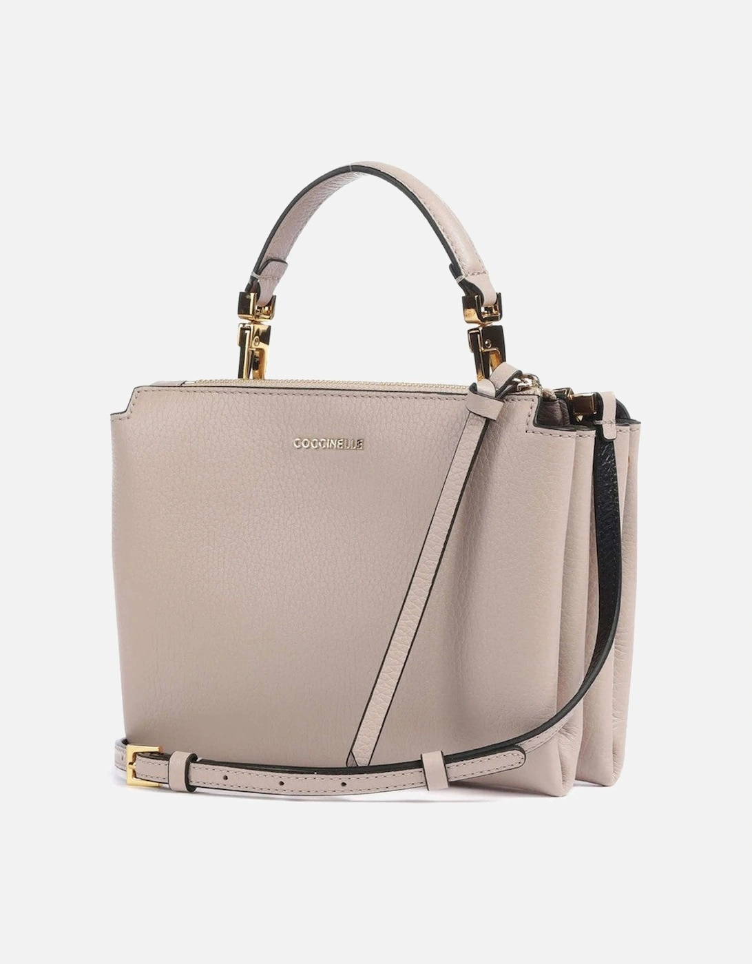 Leather Across-Body Bag with Adjustable Strap and Zip Fastening