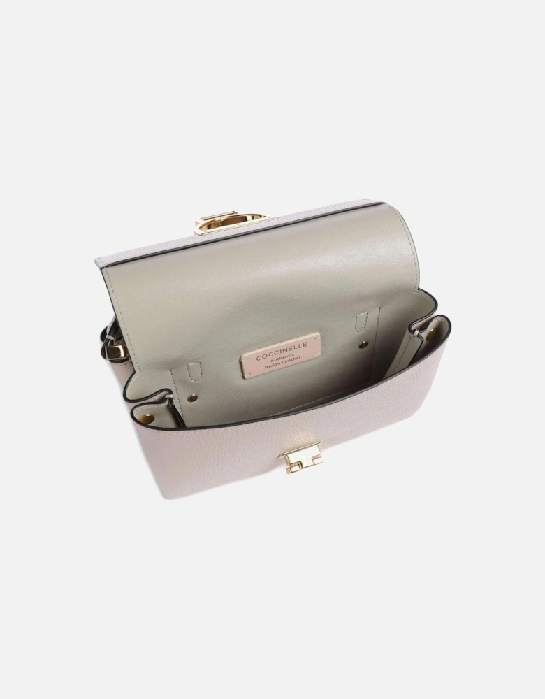 Leather Across-Body Bag with Adjustable Strap and Zip Fastening
