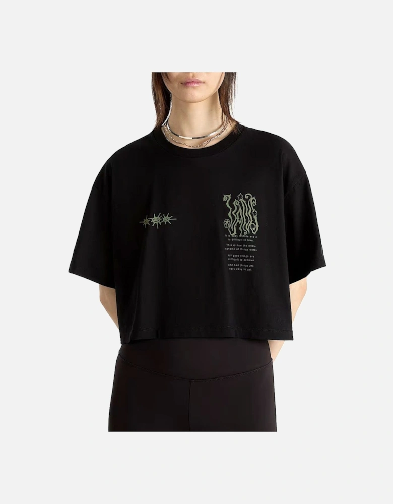Cotton T-shirt with Visible Logo and Short Sleeves