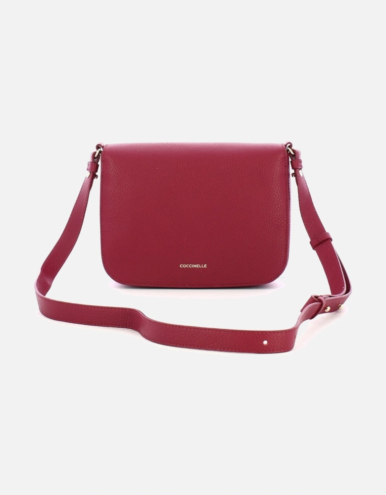 Leather Across-Body Bag with Adjustable Strap and Magnetic Fastening