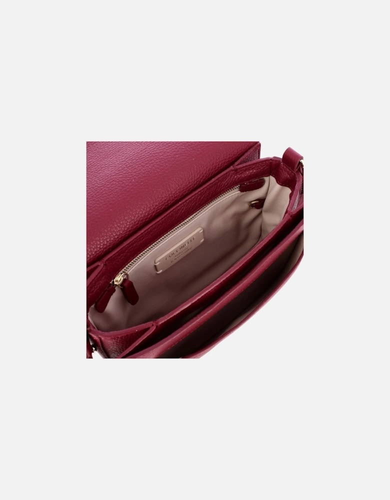 Leather Across-Body Bag with Adjustable Strap and Magnetic Fastening