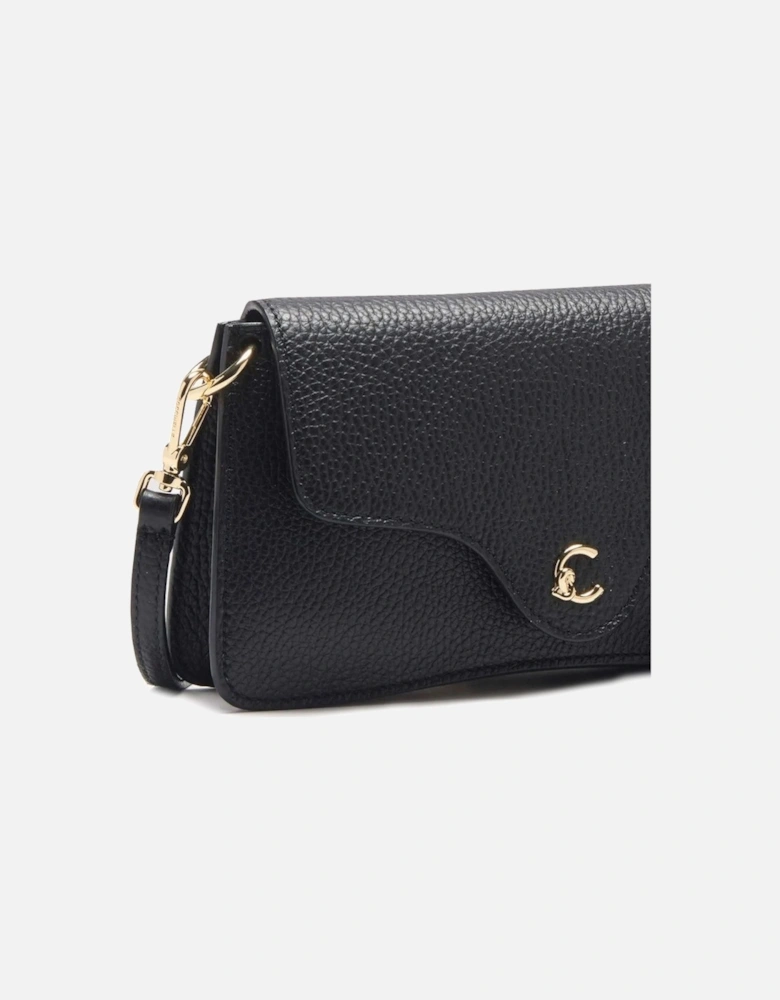 Leather Across-Body Bag with Removable Strap and Magnetic Fastening