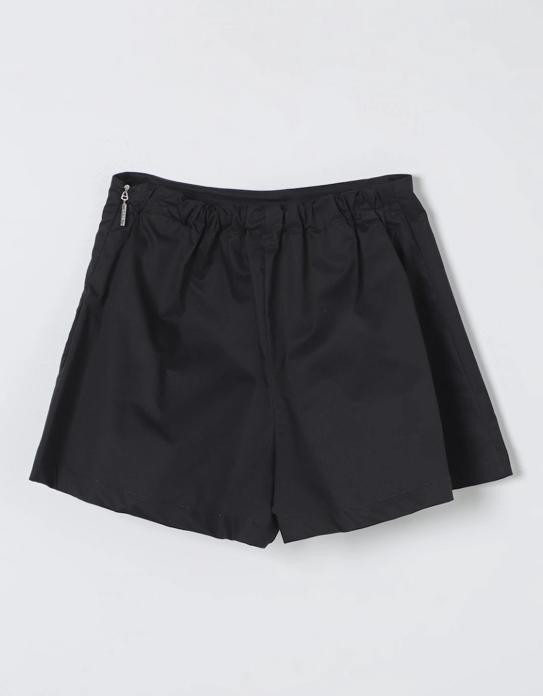 Pleated Shorts Embroidered Logo