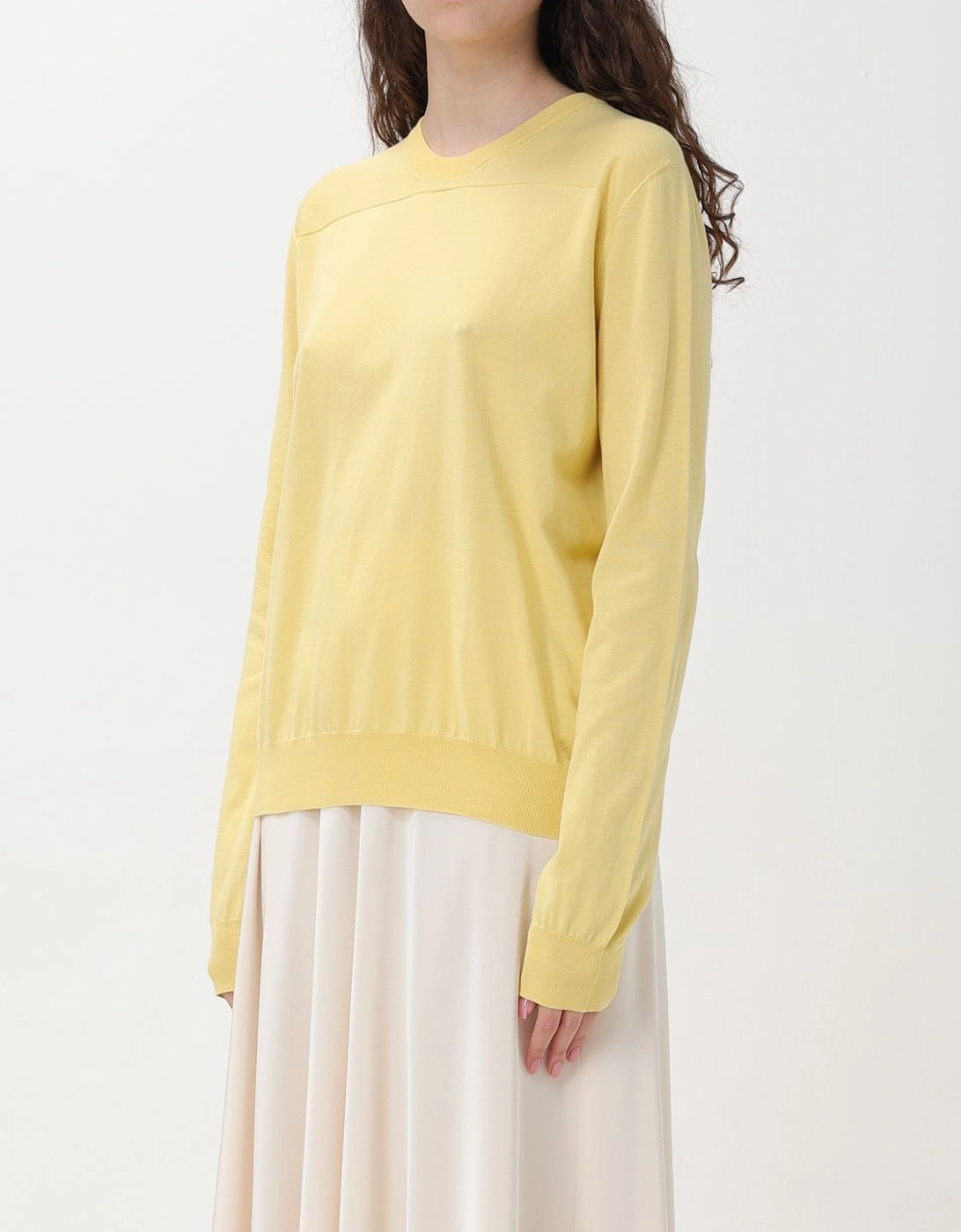Cotton Crew Neck Knit Sweater