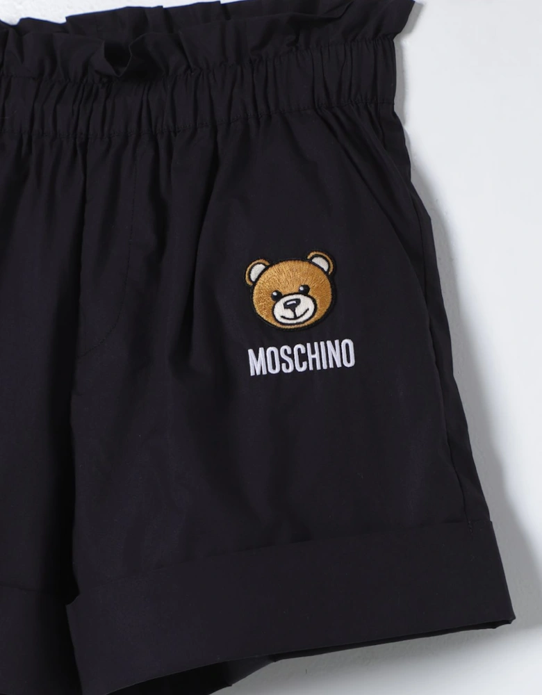 Teddy Bear Embroidered Shorts