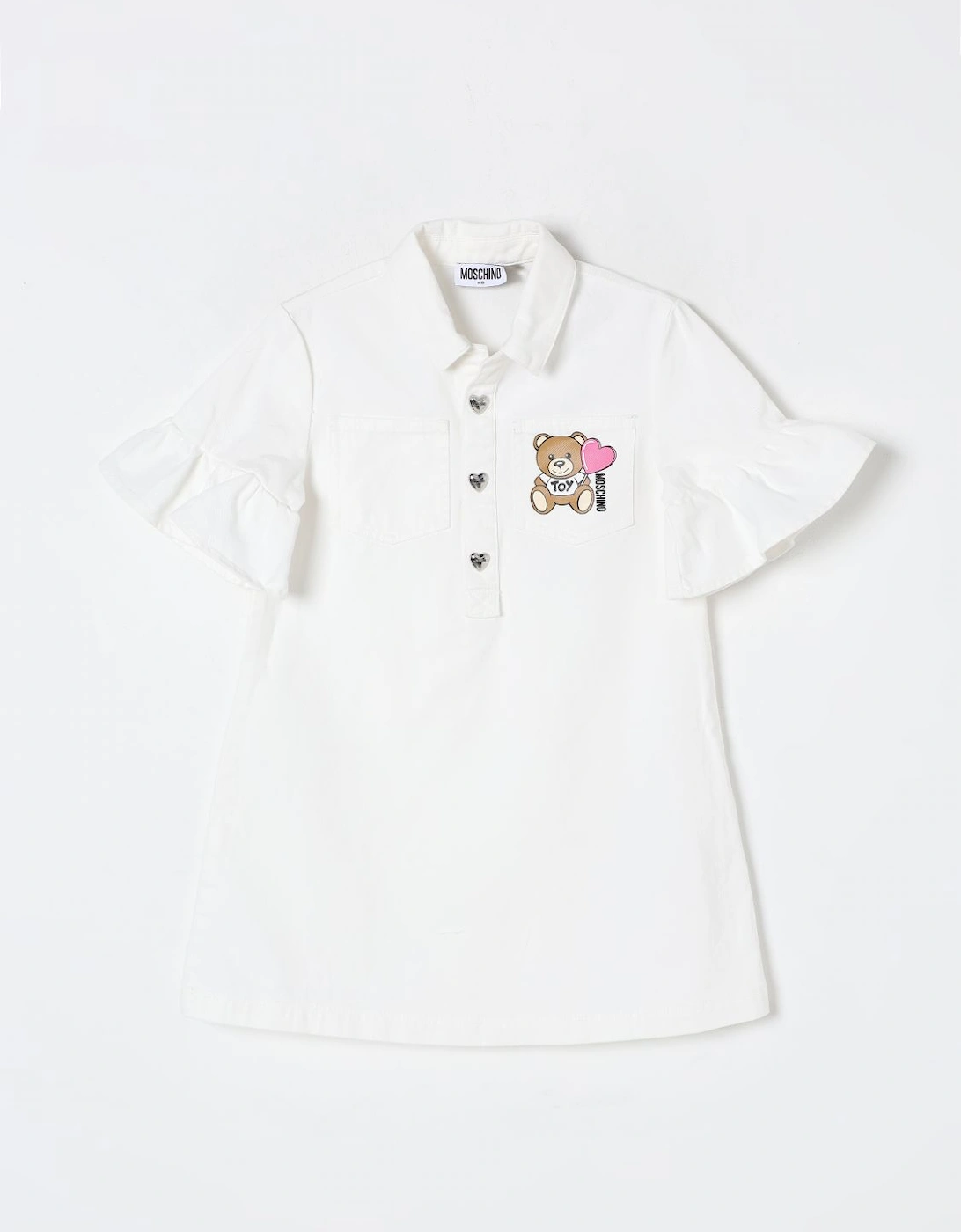 Girls Ruffle Sleeve Teddy Dress, 4 of 3