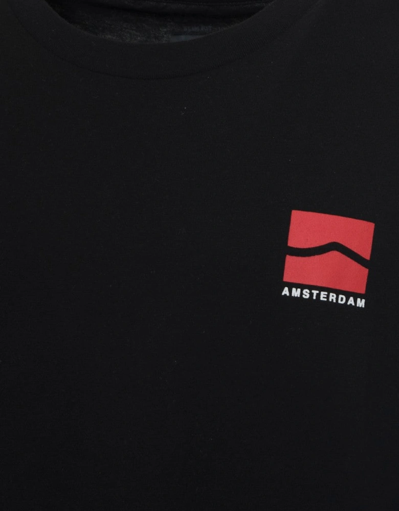 Cotton T-shirt with Visible Logo and Short Sleeves