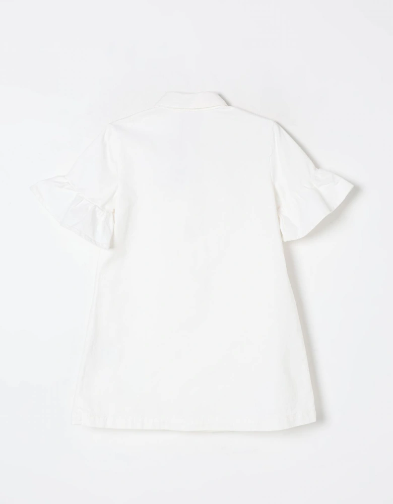 Girls Ruffle Sleeve Teddy Dress