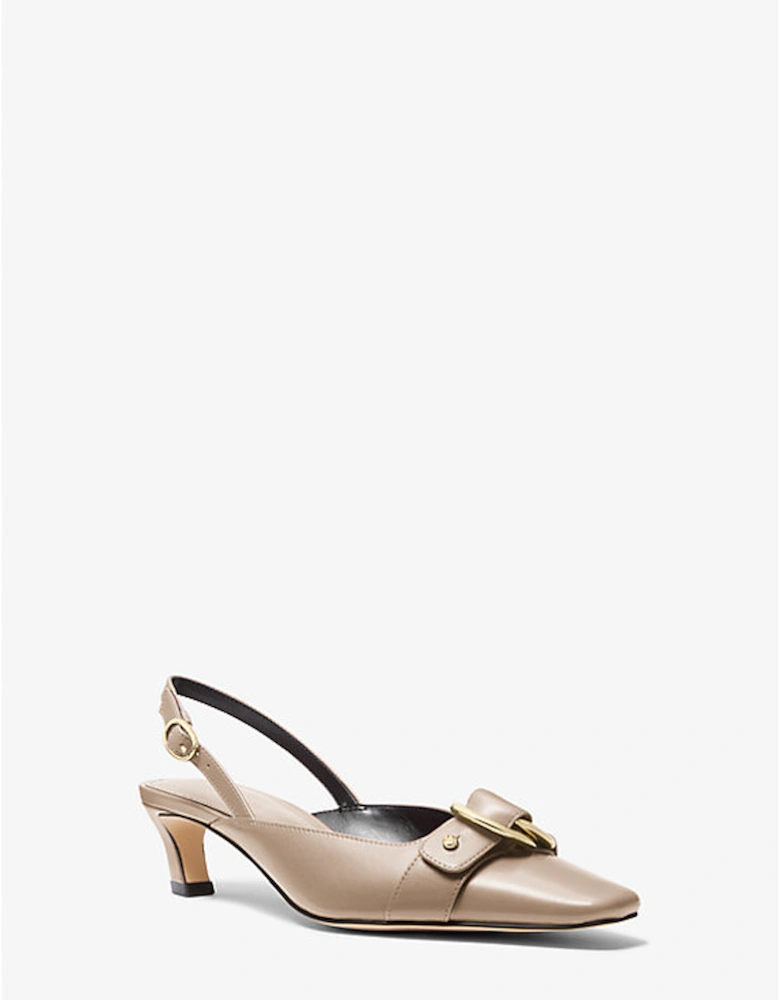 Jaden Leather Slingback Kitten Pump
