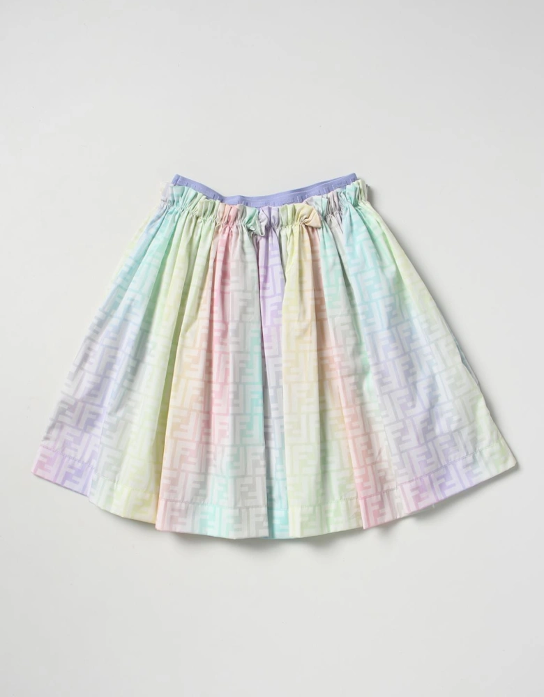 Rainbow Ombre Pleated Skirt