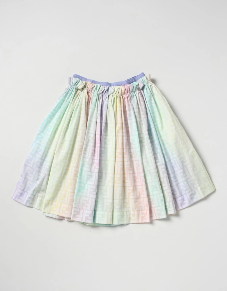 Rainbow Ombre Pleated Skirt