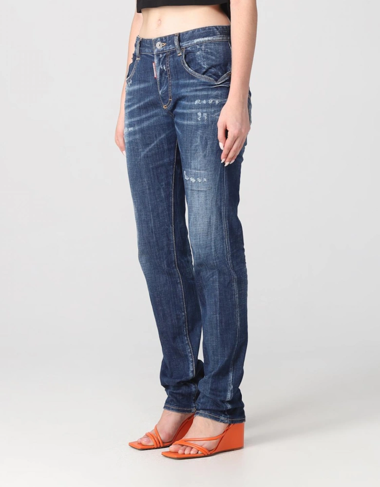 Distressed Denim Crafted for a Relaxed and Comfortable Fit