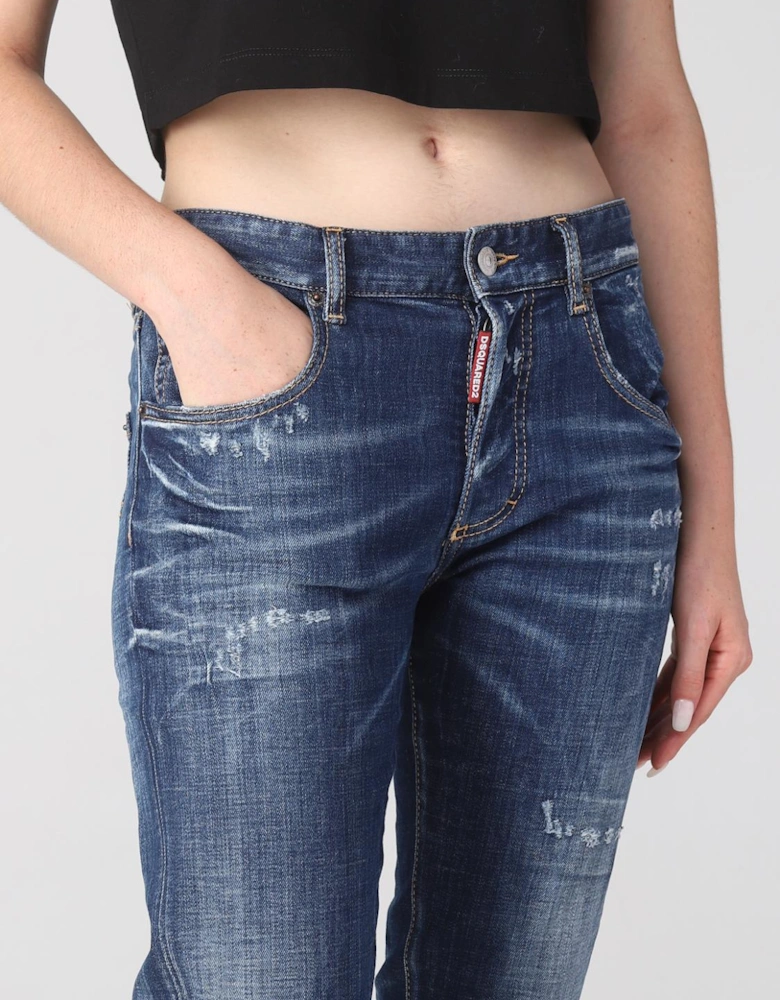 Distressed Denim Crafted for a Relaxed and Comfortable Fit