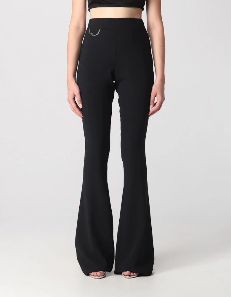 Chain Detail Flared Pants