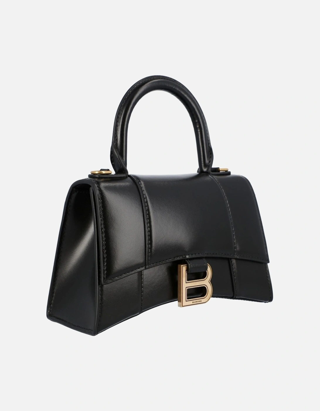 Shiny Box Calfskin Hourglass Crossbody Bag