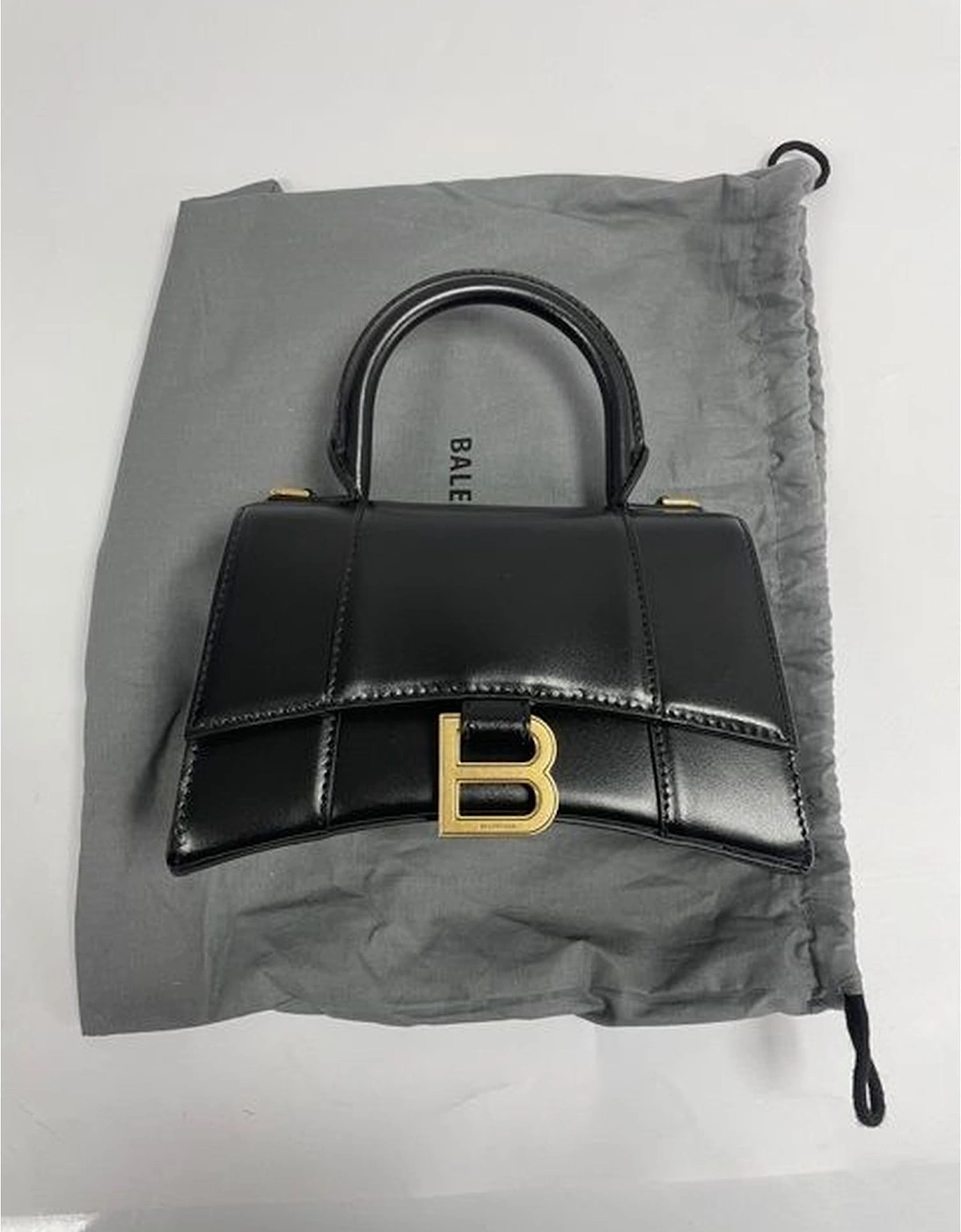 Shiny Box Calfskin Hourglass Crossbody Bag