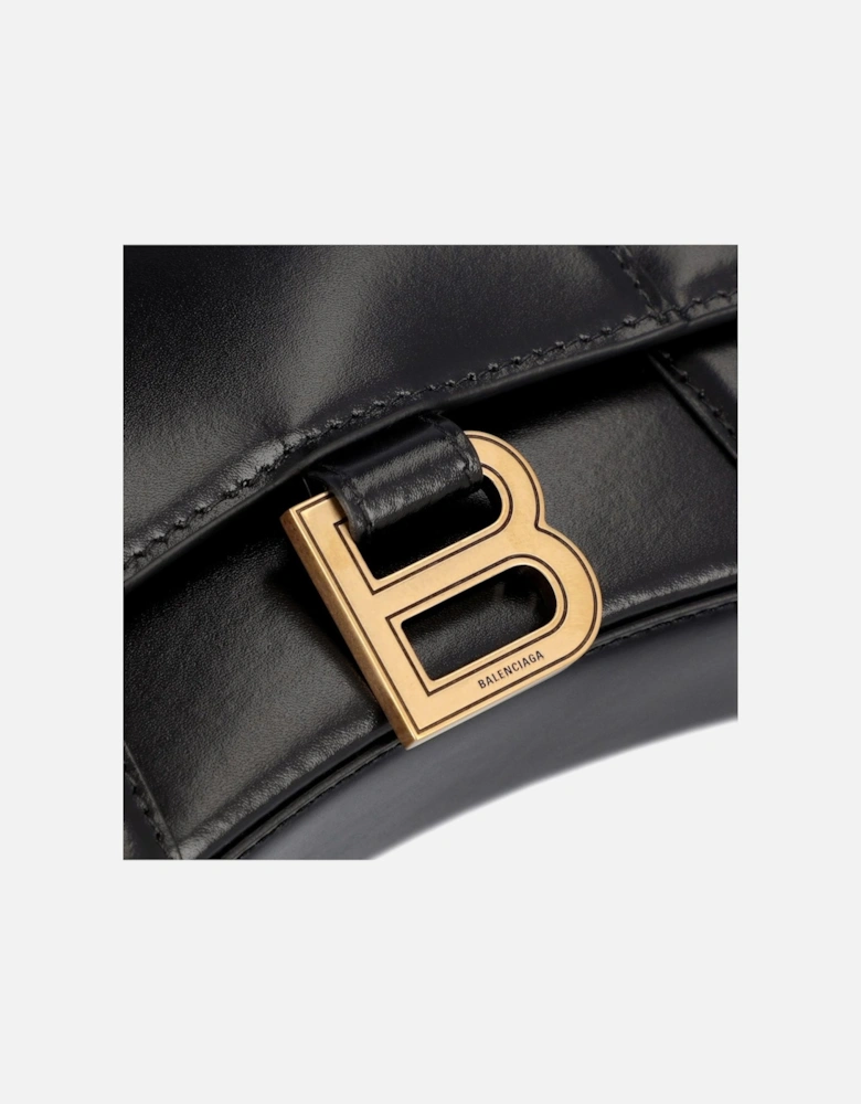 Shiny Box Calfskin Hourglass Crossbody Bag