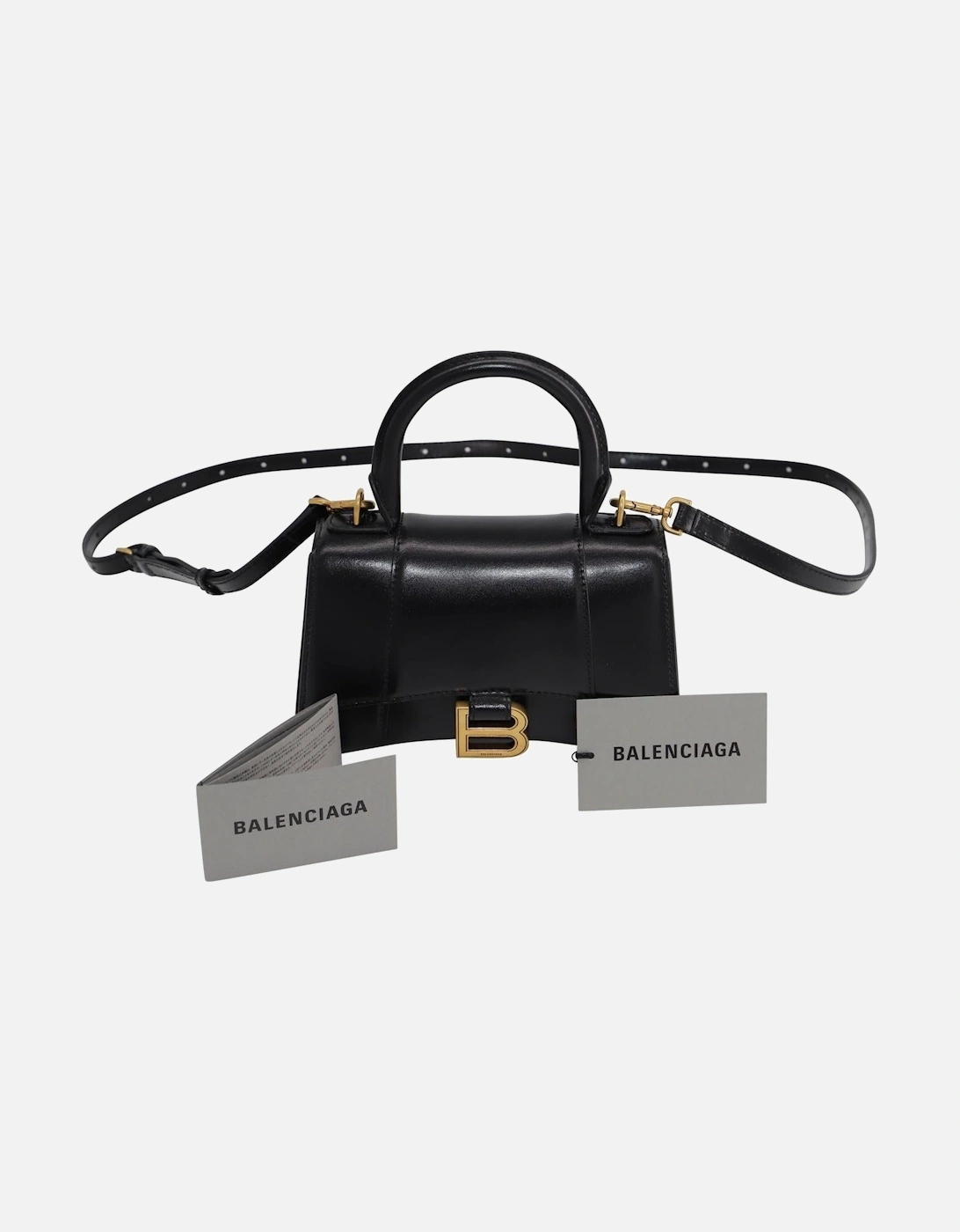 Shiny Box Calfskin Hourglass Crossbody Bag