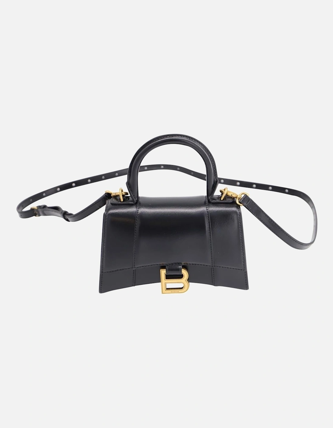 Shiny Box Calfskin Hourglass Crossbody Bag
