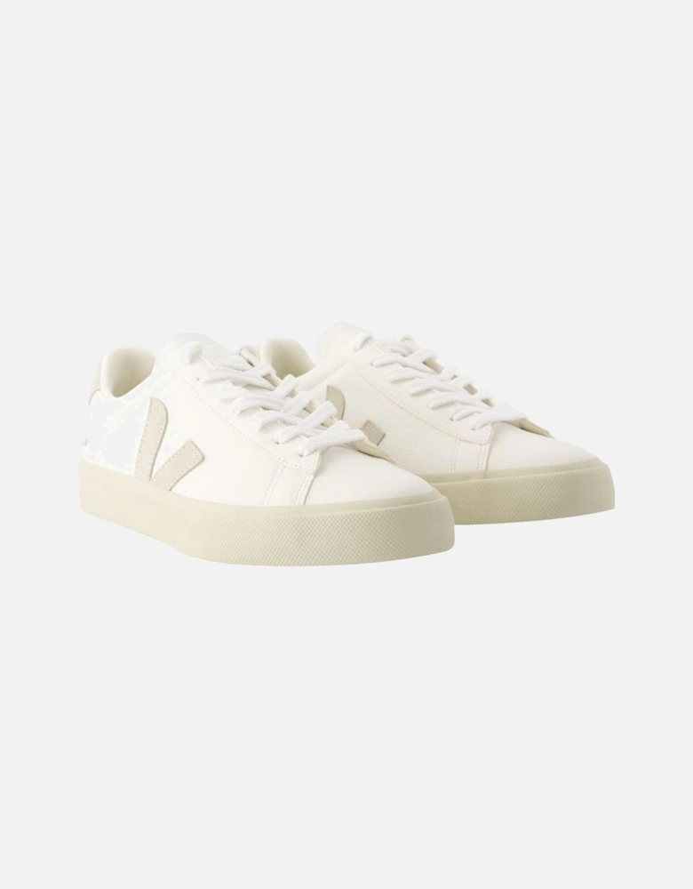 White Leather Sneakers with Amazonian Rubber Sole