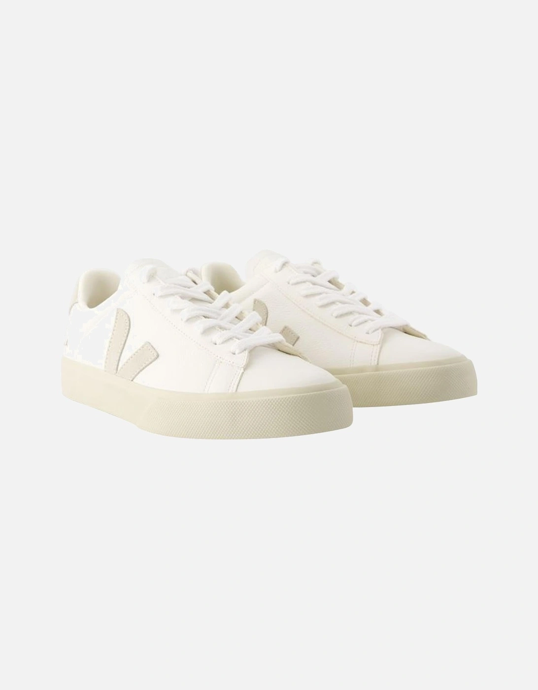 White Leather Sneakers with Amazonian Rubber Sole, 5 of 4