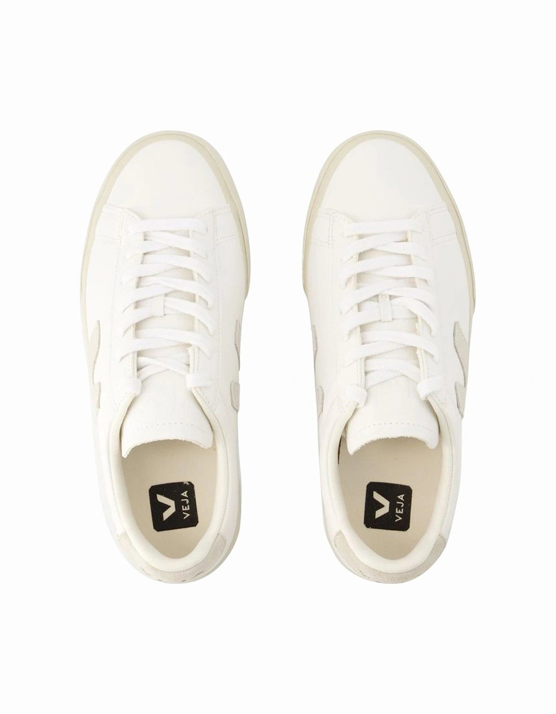 White Leather Sneakers with Amazonian Rubber Sole