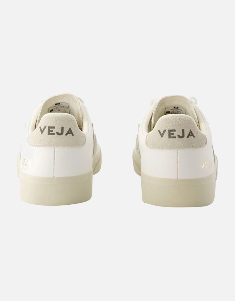 White Leather Sneakers with Amazonian Rubber Sole