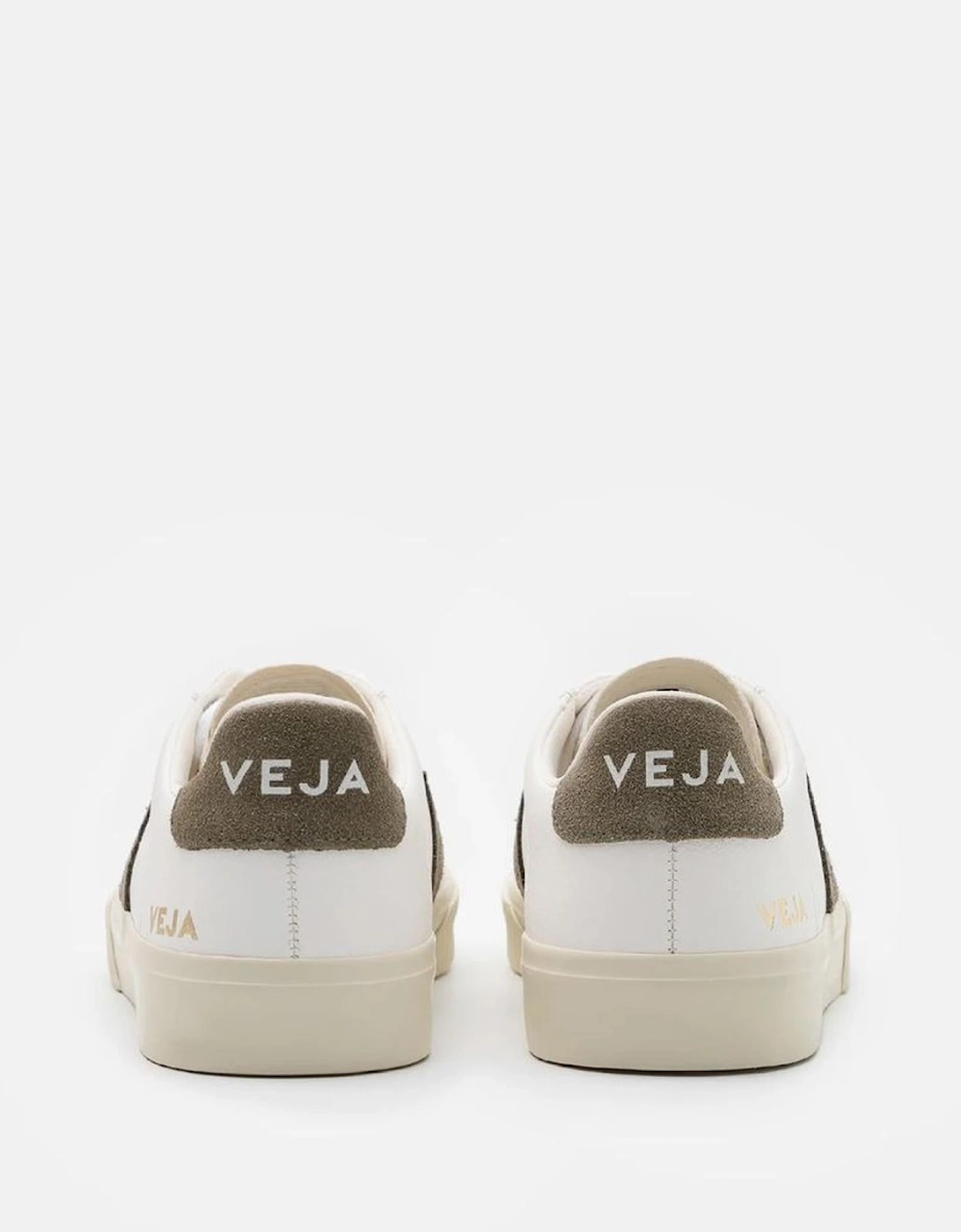 Leather Sneakers with Minimalist Design and Blue Logo