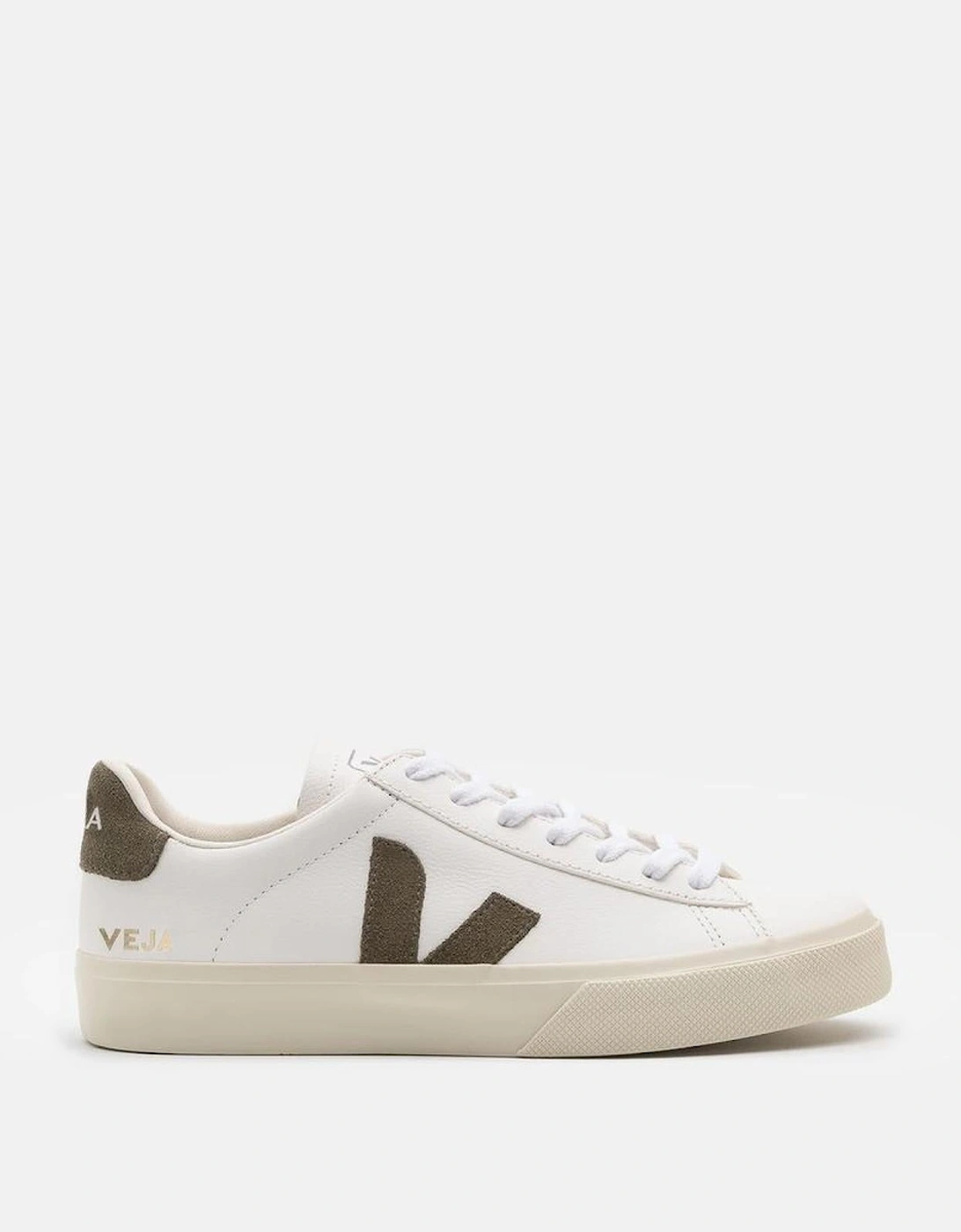 Leather Sneakers with Minimalist Design and Blue Logo