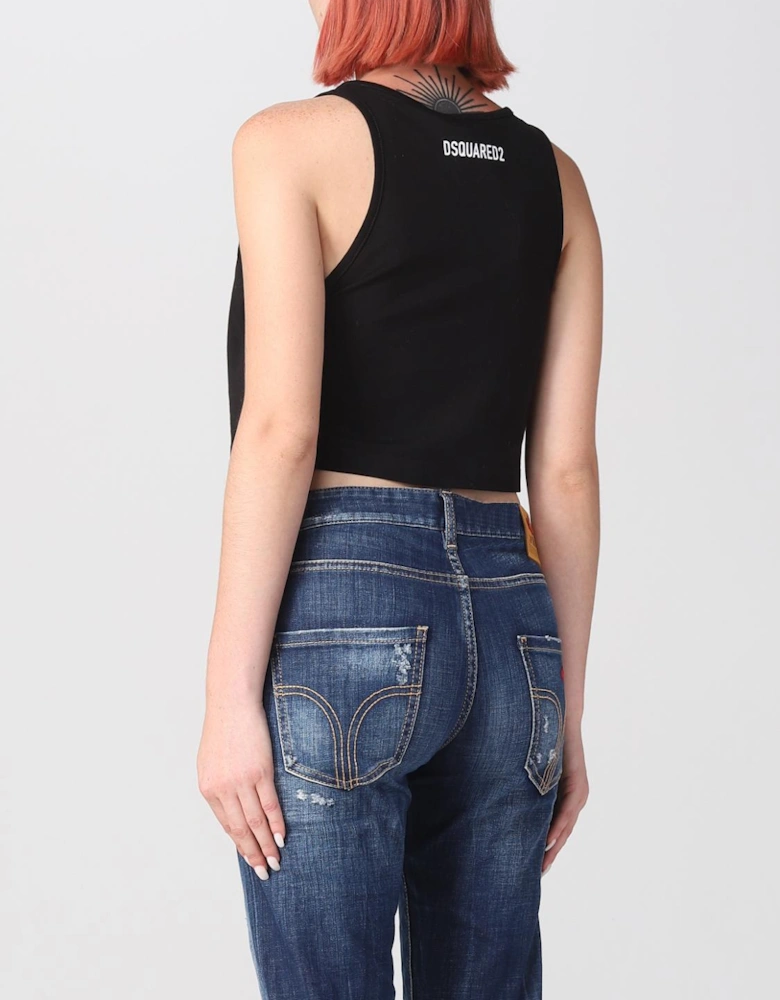 RhinestoneEmbellished Crop Tank Top