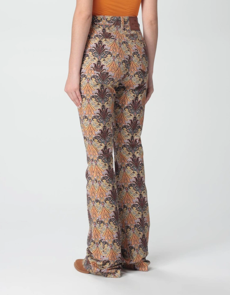 Printed Bell Bottom Pants